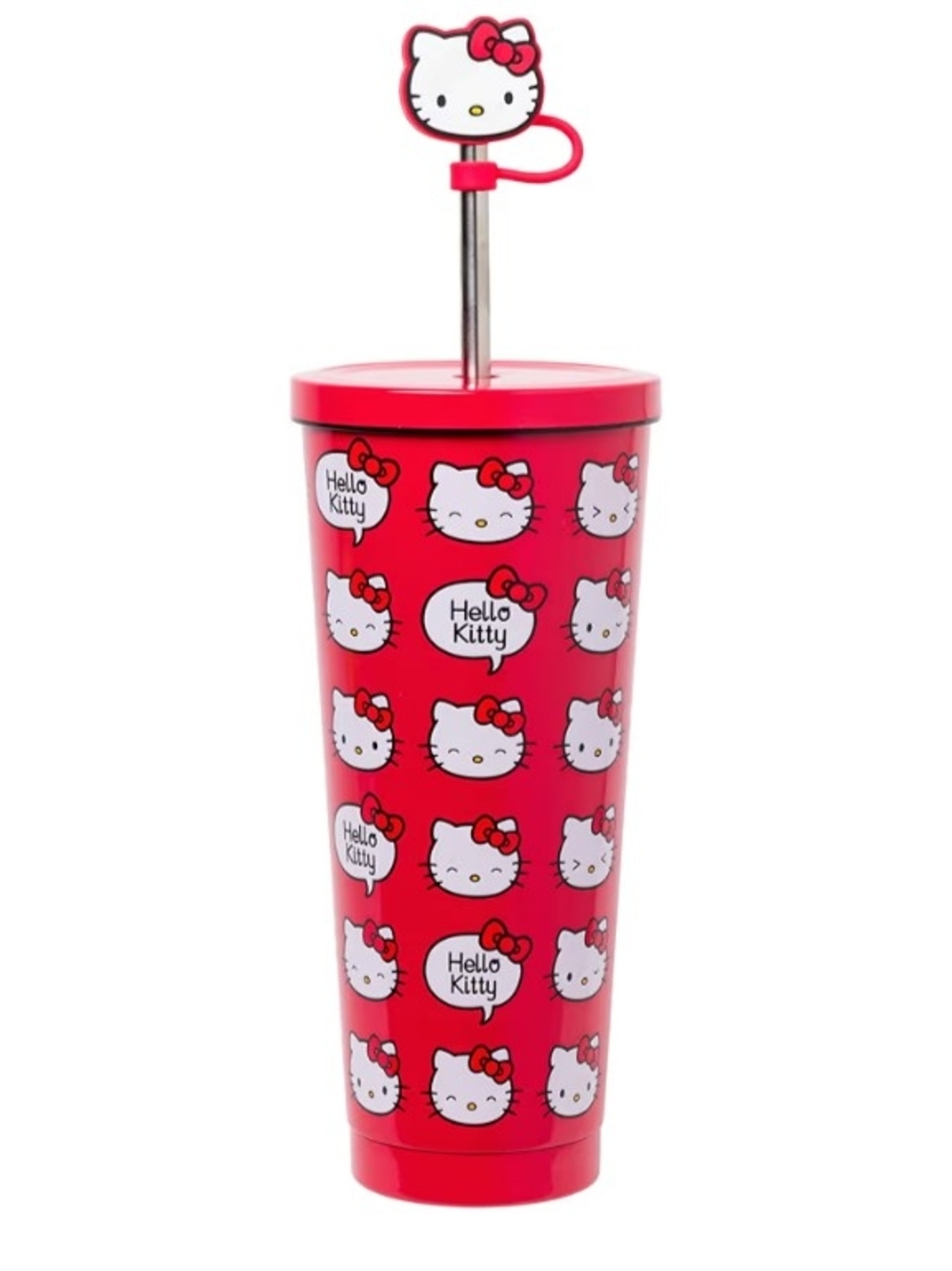 Hello Kitty Red Straw Tumbler with Lid